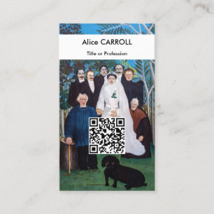 Henri Rousseau - Hochzeitsparty - QR-Code Visitenkarte