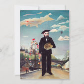 Henri Rousseau - Ich selbst Portrait Landschaft Dankeskarte (Vorderseite)