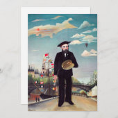 Henri Rousseau - Ich selbst Portrait Landschaft Dankeskarte (Vorne/Hinten)
