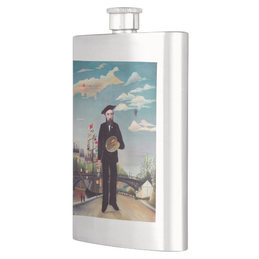 Henri Rousseau - Ich selbst Portrait Landschaft Flachmann (Links)