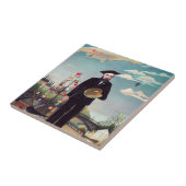 Henri Rousseau - Ich selbst Portrait Landschaft Fliese (Seite)