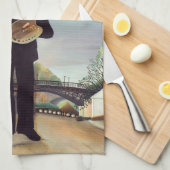 Henri Rousseau - Ich selbst Portrait Landschaft Geschirrtuch (Viertel Falte)