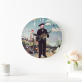 Henri Rousseau - Ich selbst Portrait Landschaft Große Wanduhr (Zuhause)