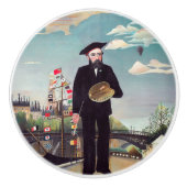 Henri Rousseau - Ich selbst Portrait Landschaft Keramikknauf (Vorderseite)