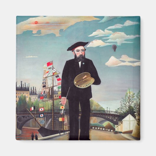 Henri Rousseau - Ich selbst Portrait Landschaft Magnet (Vorne)
