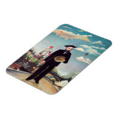 Henri Rousseau - Ich selbst Portrait Landschaft Magnet (Linke Seite)