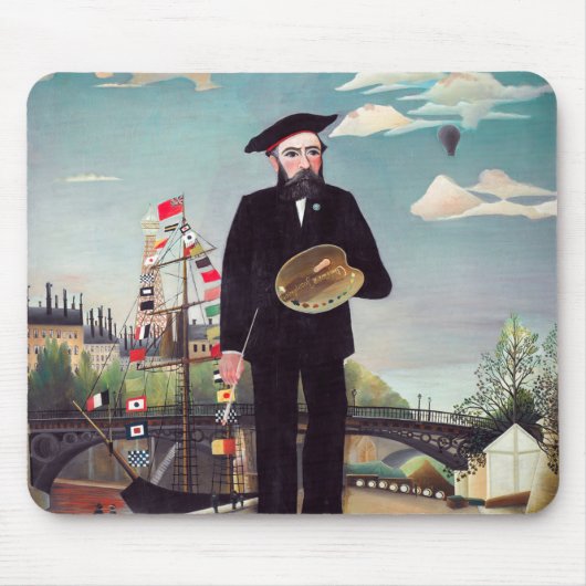 Henri Rousseau - Ich selbst Portrait Landschaft Mousepad (Vorne)