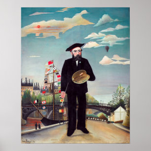 Henri Rousseau - Ich selbst Portrait Landschaft Poster