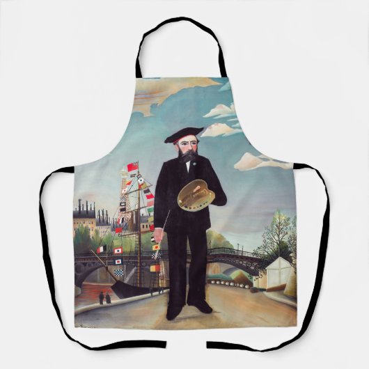 Henri Rousseau - Ich selbst Portrait Landschaft Schürze (Vorderseite)