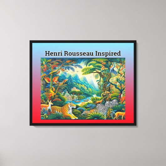 Henri Rousseau Inspiriert Leinwanddruck (Vorderseite)