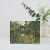Henri Rousseau - Jaguar attackiert ein Pferd Postkarte (Stehend Vorderseite)