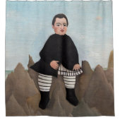 Henri Rousseau - Junge auf den Felsen Duschvorhang (Vorderseite)