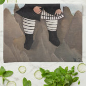 Henri Rousseau - Junge auf den Felsen Geschirrtuch (Gefaltet)