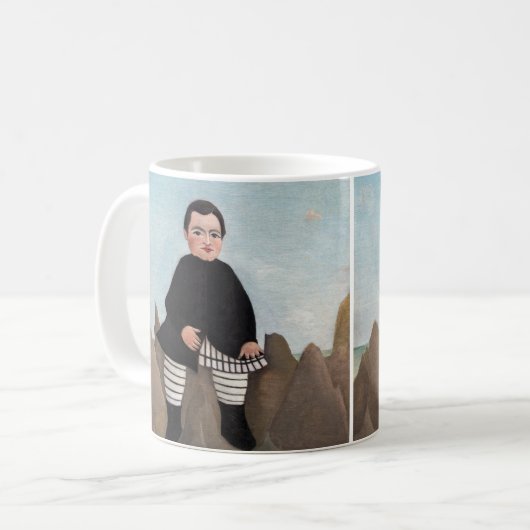 Henri Rousseau - Junge auf den Felsen Kaffeetasse (Vorderseite Links)