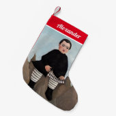 Henri Rousseau - Junge auf den Felsen Kleiner Weihnachtsstrumpf (Vorderansicht (hängend))