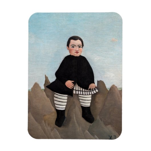Henri Rousseau - Junge auf den Felsen Magnet (Vertikal)