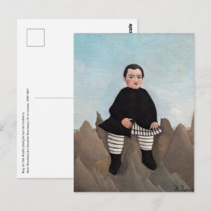 Henri Rousseau - Junge auf den Felsen Postkarte