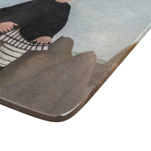 Henri Rousseau - Junge auf den Felsen Schneidebrett (Ecke)