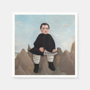 Henri Rousseau - Junge auf den Felsen Serviette