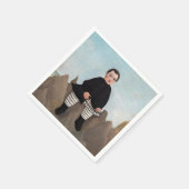 Henri Rousseau - Junge auf den Felsen Serviette (Ecke)