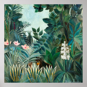 Henri Rousseau Jungfrau Forest Landschaft Botanisc Poster