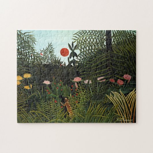 Henri Rousseau Jungfrau Forest Landschaft Botanisc Puzzle (Horizontal)