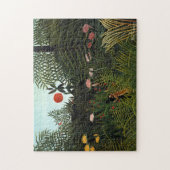 Henri Rousseau Jungfrau Forest Landschaft Botanisc Puzzle (Vertikal)