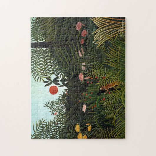 Henri Rousseau Jungfrau Forest Landschaft Botanisc Puzzle (Vertikal)