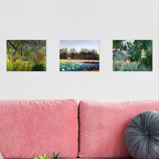 Henri Rousseau - Jungle Masterpiece Selection Bilderwand Sets (Wohnzimmer)