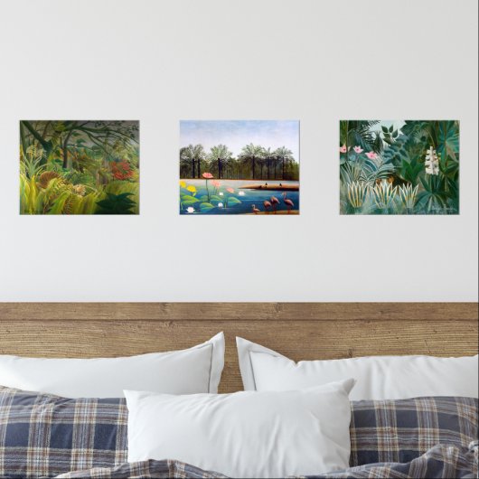 Henri Rousseau - Jungle Masterpiece Selection Bilderwand Sets (Schlafzimmer)