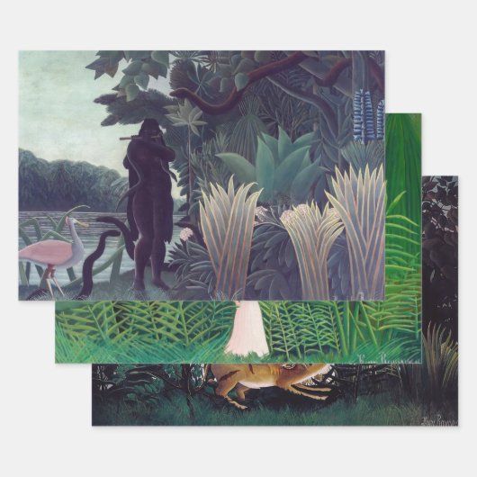 Henri Rousseau - Jungle Masterpiece Selection Geschenkpapier Set (Set)