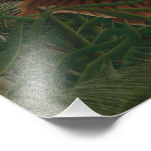 Henri Rousseau - Kampf zwischen einem Tiger Fotodruck (Ecke)