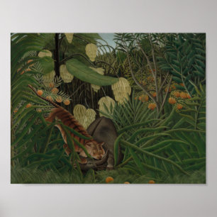 Henri Rousseau - Kampf zwischen einem Tiger Poster
