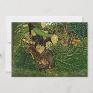Henri Rousseau - Kampf zwischen Tiger und Büffel Dankeskarte