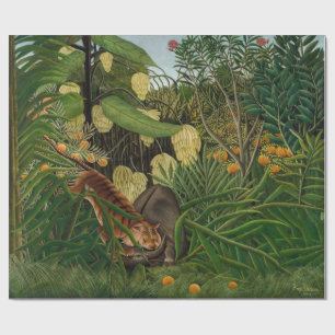 Henri Rousseau - Kampf zwischen Tiger und Büffel Geschenkpapier