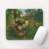 Henri Rousseau - Kampf zwischen Tiger und Büffel Mousepad (Mit Mouse)