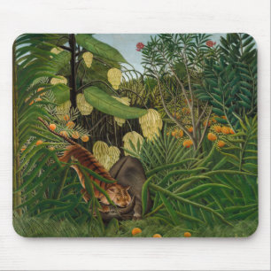 Henri Rousseau - Kampf zwischen Tiger und Büffel Mousepad