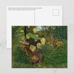 Henri Rousseau - Kampf zwischen Tiger und Büffel Postkarte