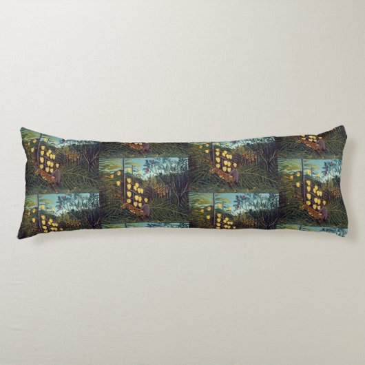 Henri Rousseau Kampf zwischen Tiger und Bull Seitenschläferkissen (Vorderseite)