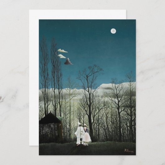 Henri Rousseau - Karneval Abend Einladung (Vorne/Hinten)