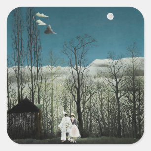 Henri Rousseau - Karnevalabend Quadratischer Aufkleber