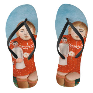 Henri Rousseau - Kind mit einer Puppe Badesandalen