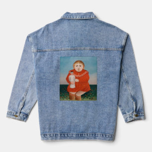 Henri Rousseau - Kind mit einer Puppe Jeansjacke