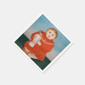 Henri Rousseau - Kind mit einer Puppe Serviette (Ecke)
