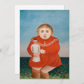 Henri Rousseau - Kind mit Puppe Dankeskarte (Vorne/Hinten)