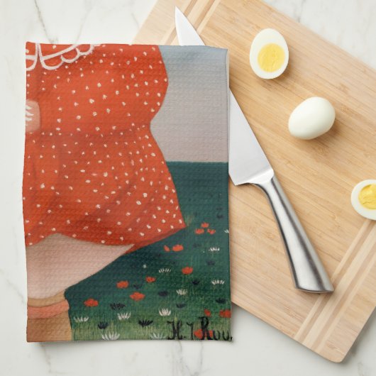 Henri Rousseau - Kind mit Puppe Geschirrtuch (Viertel Falte)