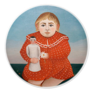 Henri Rousseau - Kind mit Puppe Keramikknauf