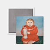 Henri Rousseau - Kind mit Puppe Magnet (Vorderseite/Rückseite)