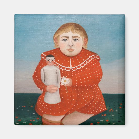 Henri Rousseau - Kind mit Puppe Magnet (Vorne)