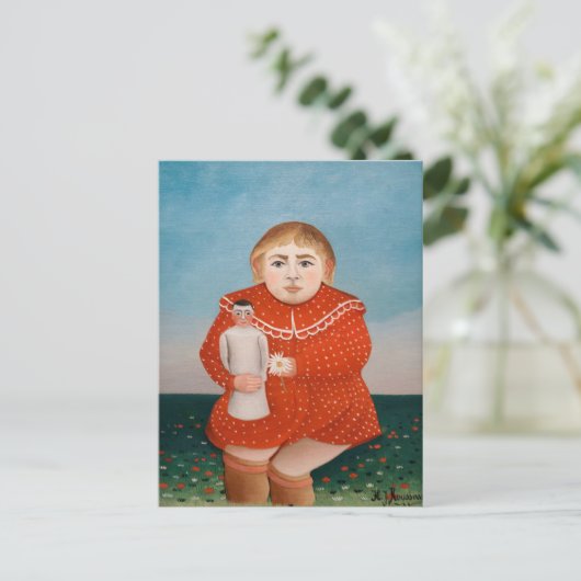 Henri Rousseau - Kind mit Puppe Postkarte (Stehend Vorderseite)